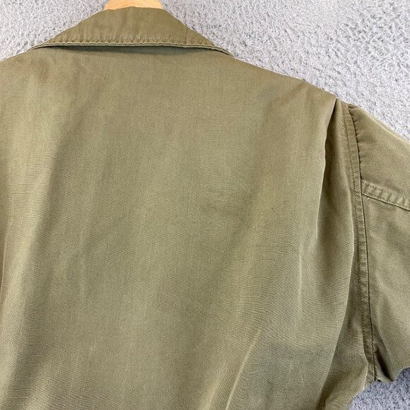Vintage WWII USN Navy Deck Jacket N-4 Field Coat Medium Lined Green 1940s - Picture 4 of 16